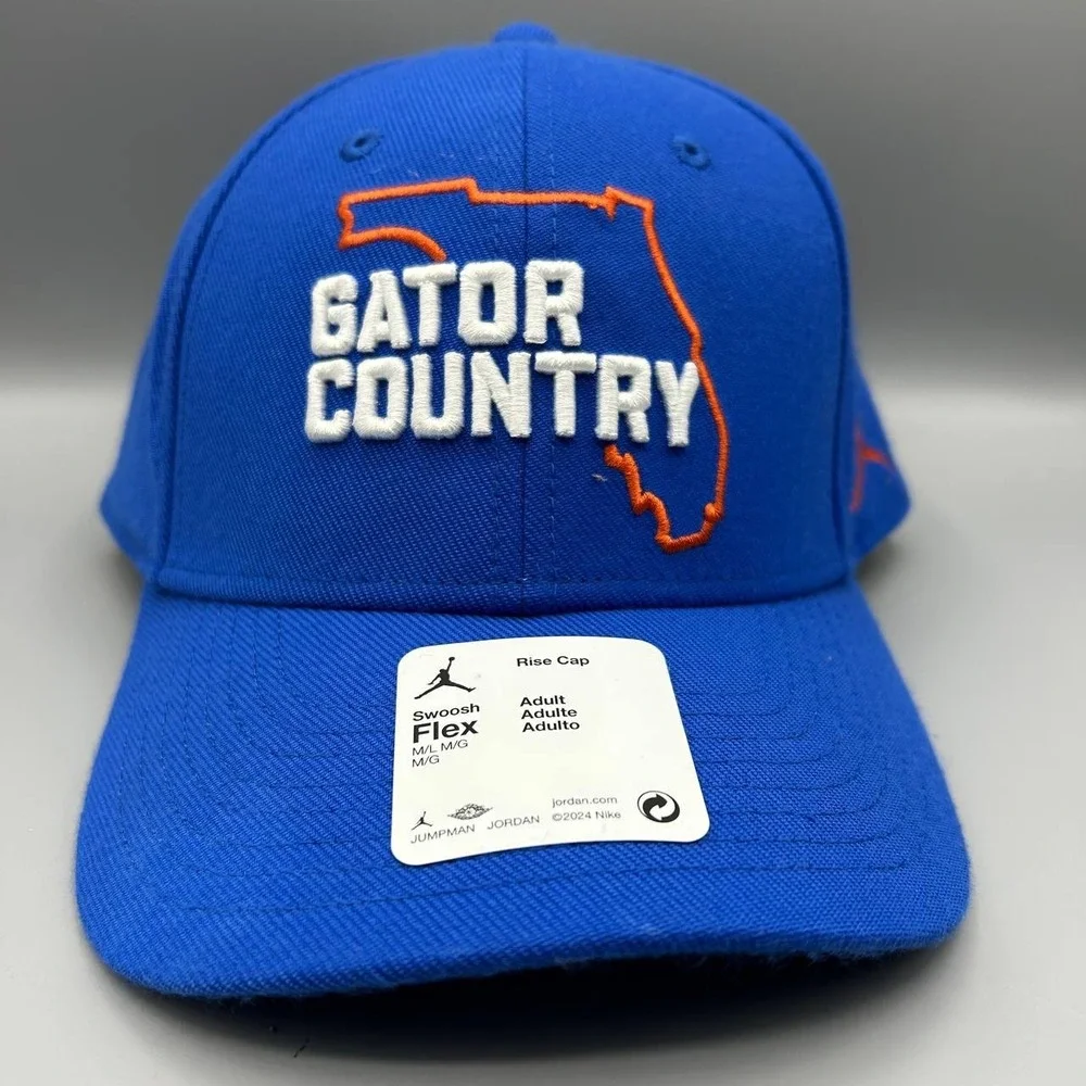 Florida Gators x Air Jordan Rise Hat Men M-L Dri-Fit‎ Jumpman Stretch Fitted New